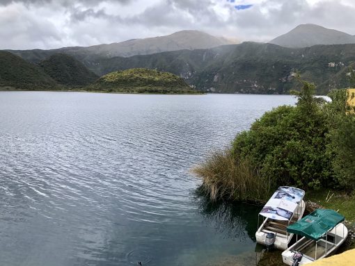 Cuicocha or "guinea pig" lake in Imbabura Province, Ecuador