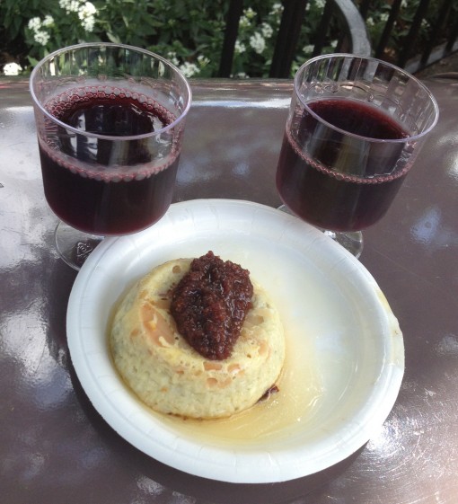 Almond Crusted Blue Cheese Souffle with Fig Jam at Epcot