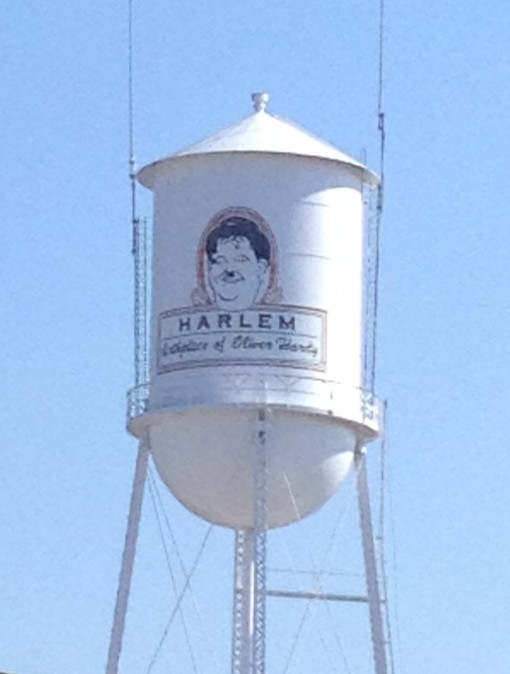 Water Tower in Harlem, GA Birthplace of Oliver Hardy of Laurel and Hardy fame