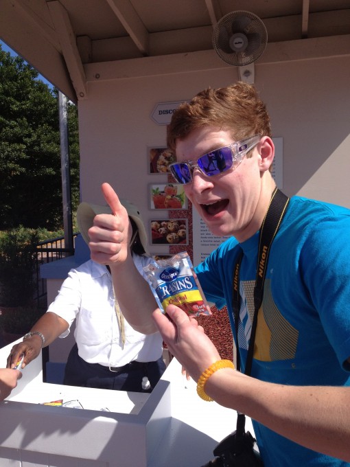 Free Craisins at the Epcot International Food and Wine Festival.