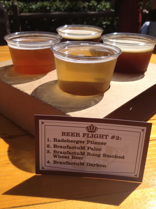 Beer flight at the Epcot International Food and Wine Festival