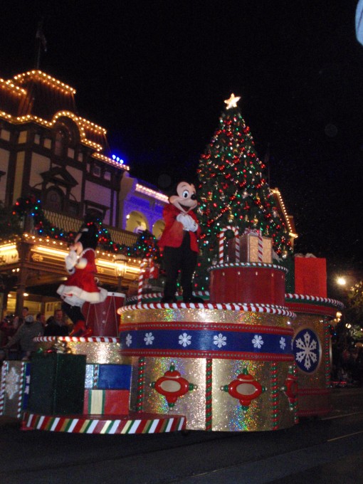 Holidays at the Magic Kingdom in Disney World. 