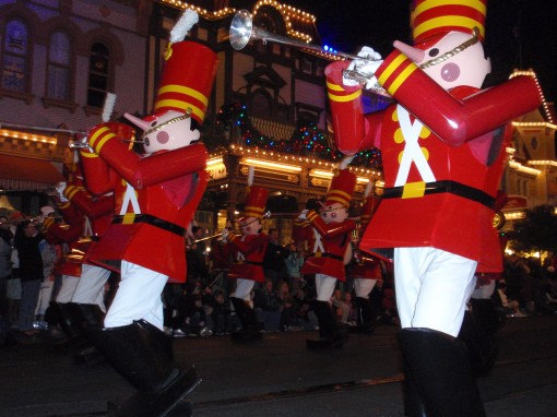 Holidays at the Magic Kingdom in Disney World. 