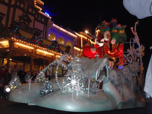 Holidays at the Magic Kingdom in Disney World. 