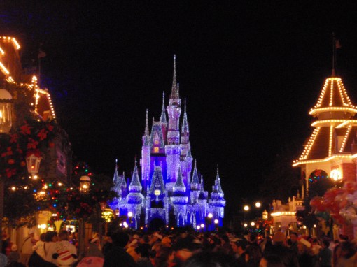 Holidays at the Magic Kingdom in Disney World. 