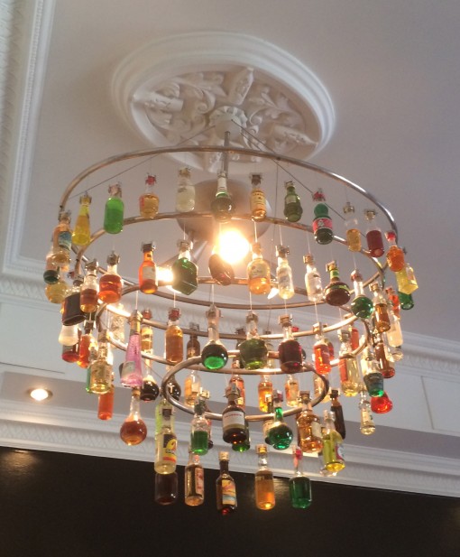 Chandelier at the Mni Bottle Gallery; Oslo, Norway