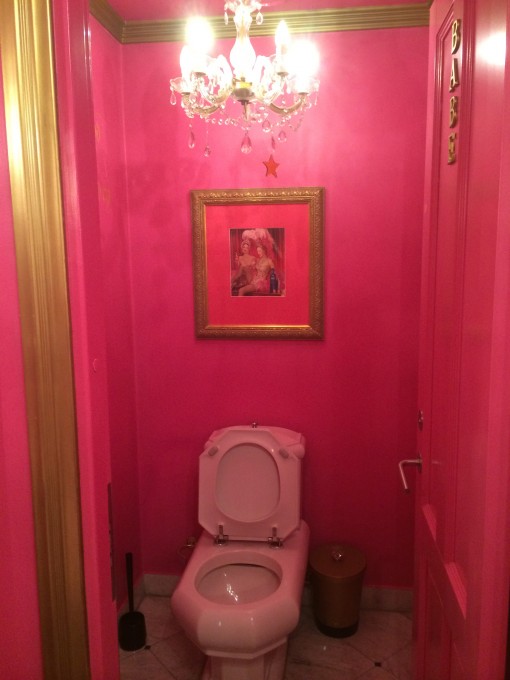 Ladies room at The Mini Bottle Gallery in Oslo, Norway