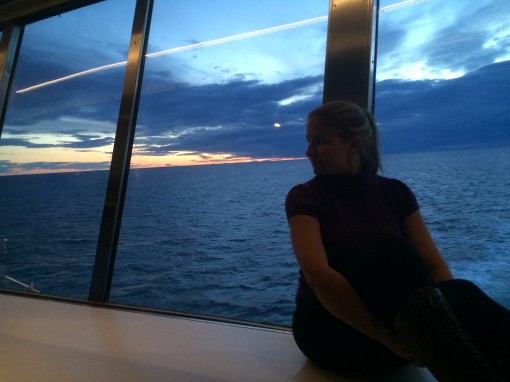 Sunset on the DFDS Seaways Pearl From Oslo to Copenhagen
