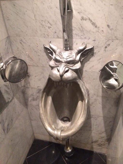 Urinal at The Mini Bottle Gallery in Oslo, Norway