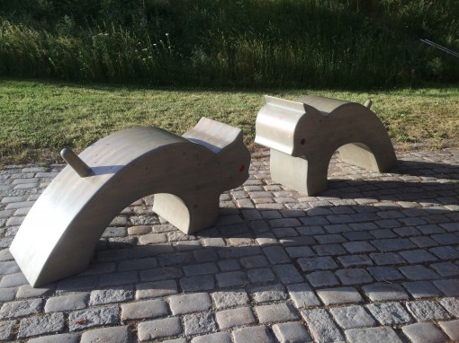 cat sculpture, oslo, norway, akershus fortress