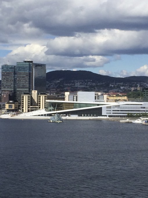 View of Oslo Opera House from DFDS Seaways Ferry