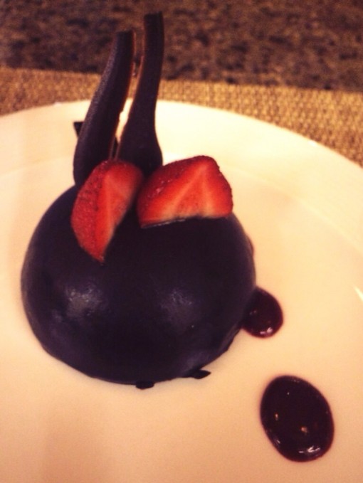 Chocolate Mousse "Bomb" at Fiesta Americana Grand Coral Beach in Cancun, Mexico