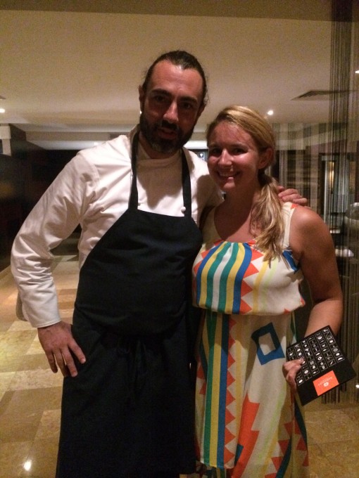 With Chef Rafael Zafra at Benazuza in Cancun, Mexico