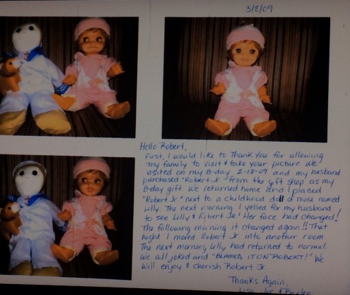 Appology letters to Robert the Doll in Key West, Florida