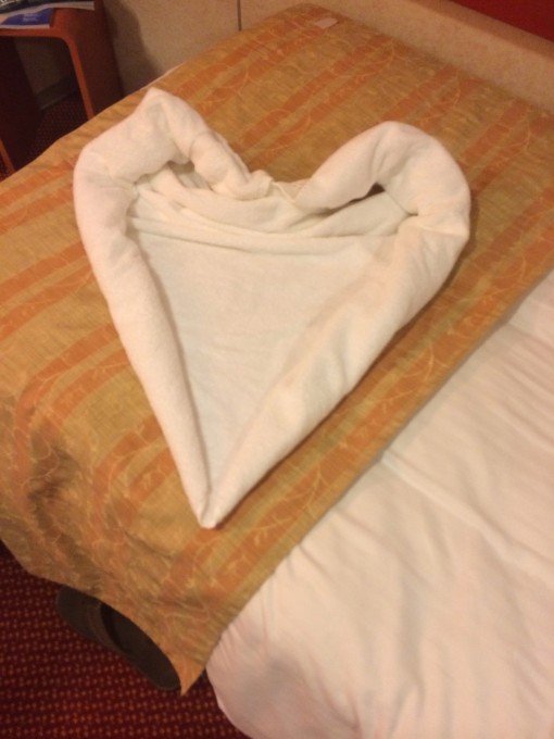 Weird towel animal from Carnival Cruise lines