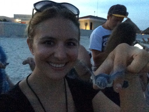 Releasing Sea Turtles in Cancun, Mexico