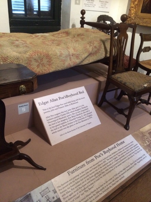 Furniture from Edgar Allan Poe's Childhood home at the Poe Museum in Richmond, VA