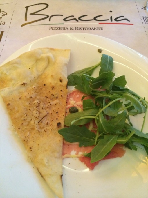 Beef Carpaccio at  Braccia Pizzeria & Restaurante in Winter Park, FL