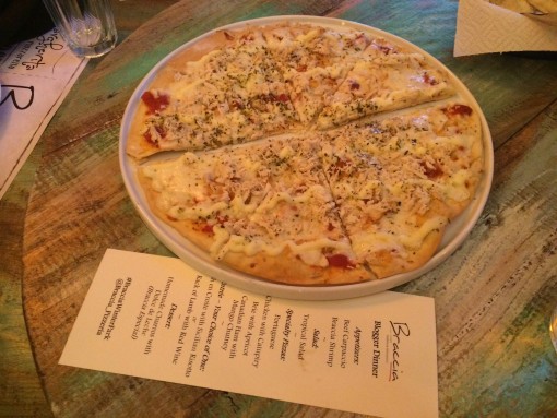 Chicken with Catupiry pizza at  Braccia Pizzeria & Restaurante in Winter Park, FL