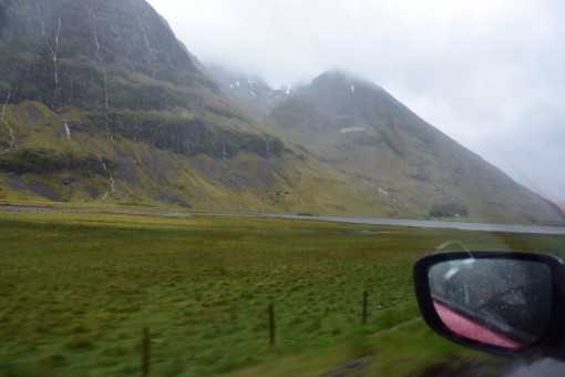 View on the drive from Glasgow to the Highlands in Scotland