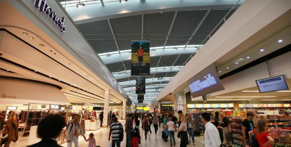 London's Heatrow Airport has all of the amenities of an upscale shopping mall