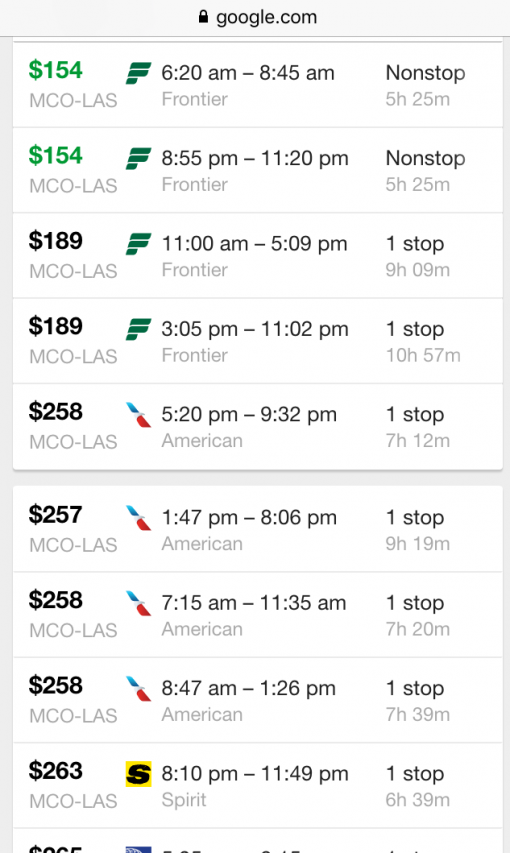 Flights from Orlando to Vegas- Why is Shreveport so hard to get to?