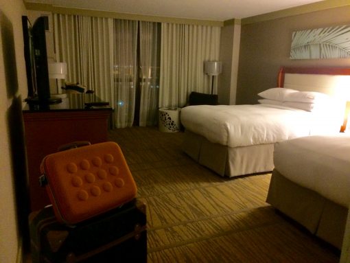 Room at the Doubletree Miami courtesy of Fathom Travel as we await our fate.