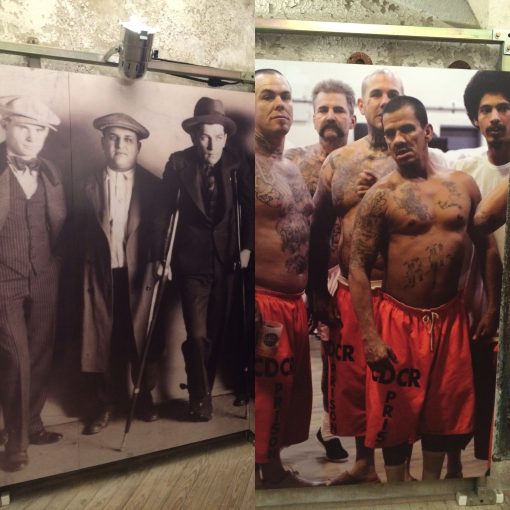 A side by side at the Eastern State Penitentiary highlighting the stark decline is sexiness among prison gangs through the years. 