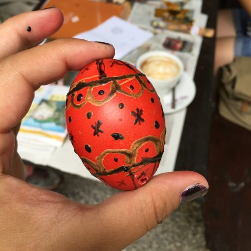 Decorating pisanice (dyed eggs) in Bela Krajina, Slovenia