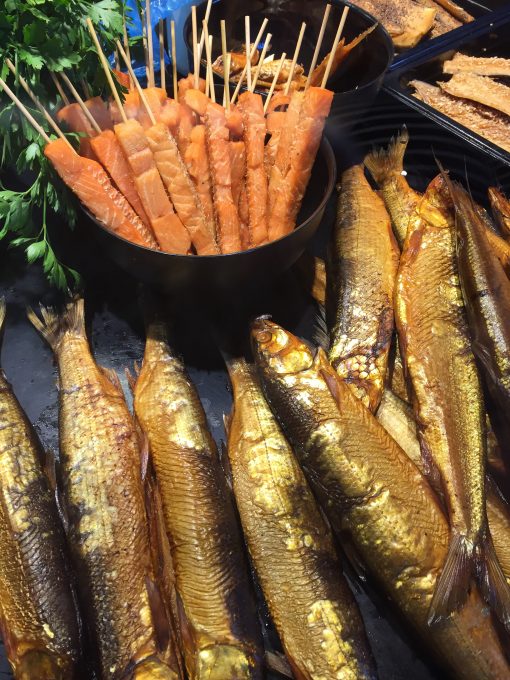 Smoked fish at Nynäs Rökeri in the Stockholm Archipelago of Nynäshamn, Sweden