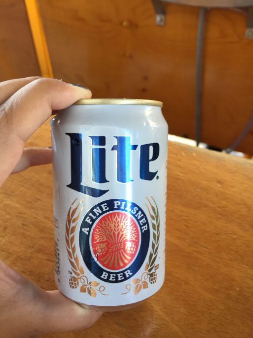Kid sized can of Miller Lite - 5 Drinks you Must Have in Milwaukee - Mags on the Move