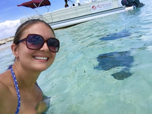 Stingray Selfie at Honeymoon Harbor in Bimini