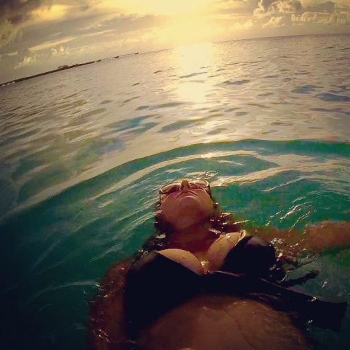 Drifting off into the sunset at the beach at Resorts World Bimini