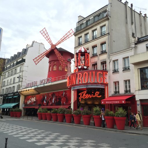 The famous Moulin Rouge cabaret in Paris