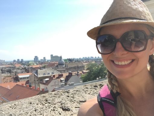 Hilltop view over the city of Zagreb, Croatia