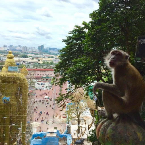 The view of Kuala Lumpur from the Batu Caves