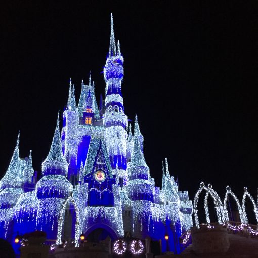 Disney World's Cinderella Castle at Christmas is simply magical.
