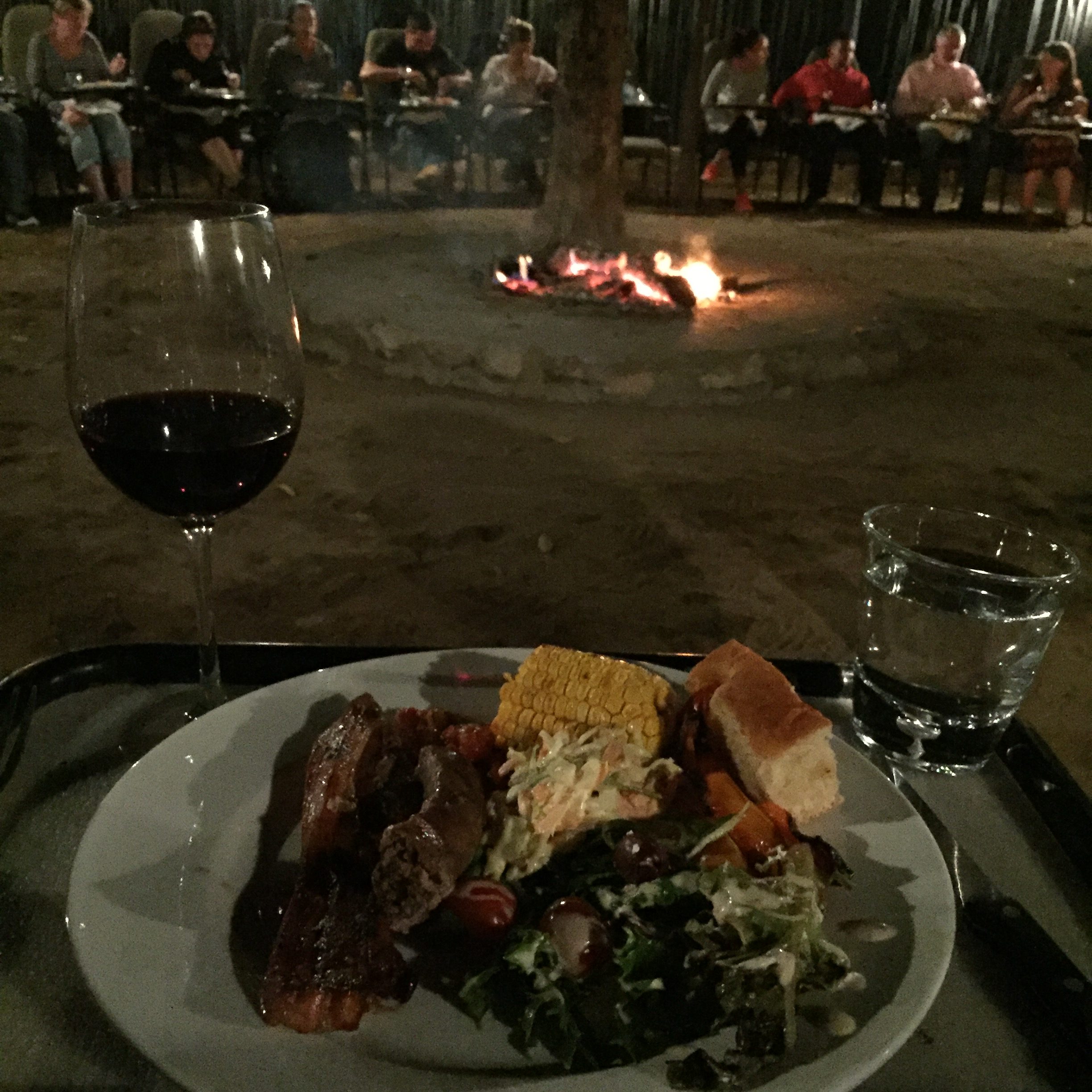 Braai in the boma at Moditlo River Lodge in Hoedspruit, South Africa for South Africa's National Heritage Day.