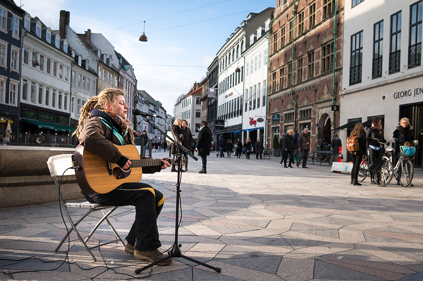 Street Musician In Copenhagen