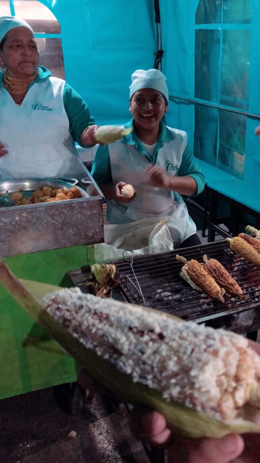 Street vendors at the Otavalo Market in Ecuador